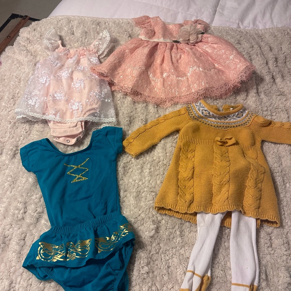 Assorted Baby girl clothes bundle.
